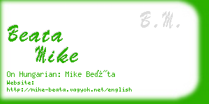 beata mike business card